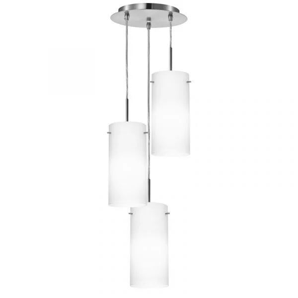 Mini Pendant Satin Nickel Finish, Opal Glass Shade