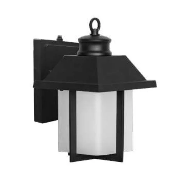 Mini Square Lantern, 8", Photocell, 3CCT, 12W, 650LM, 30K/40K/50K, Black