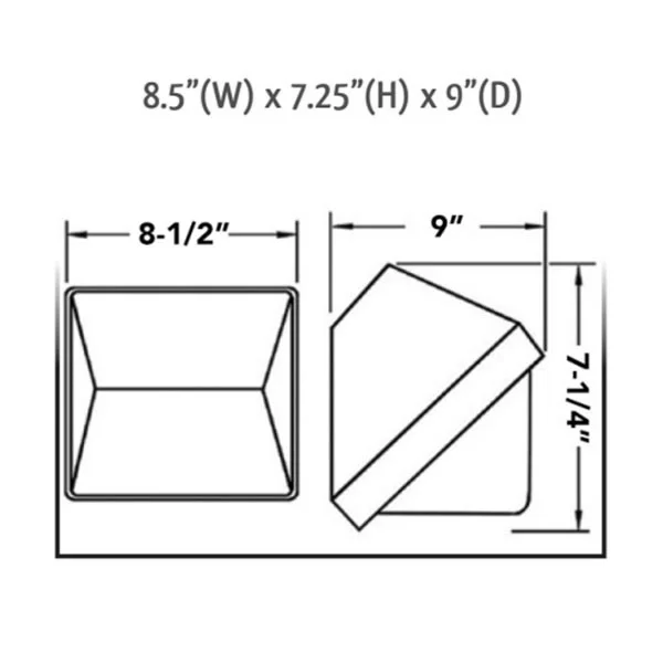 Mini Wall Pack, 100~277V, 30W, 3000LM, 4000K, Bronze, IP65 UL - view 2