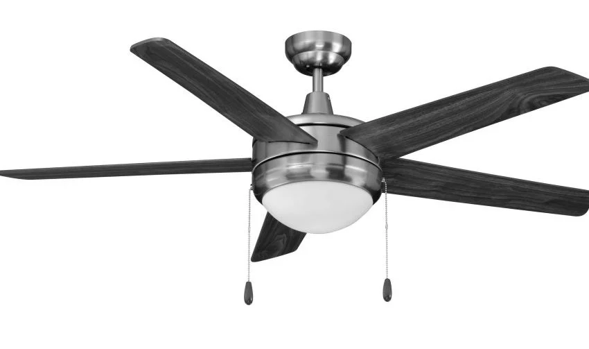 Mirage II 5-Blade Ceiling Fan, 44" Sweep, Brushed Nickel/Walnut, E26 Socket Base, LED Light Kit Included, 120V - view 2