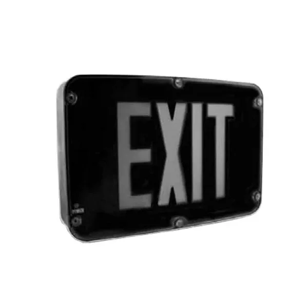 NEMA 4X LED Exit Sign, Double Faceplate - Black