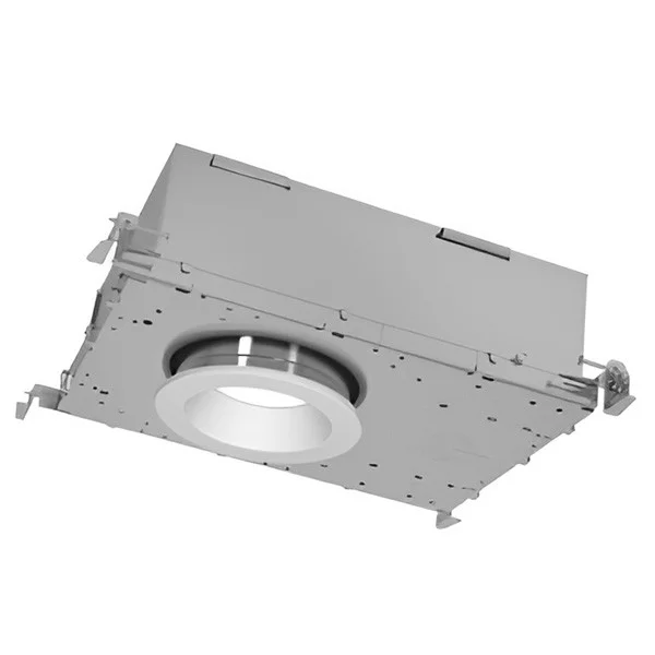 New Construction Shallow IC 4" Round Downlight, Selectable Lumen 2,000lm, CRI90, Selectable CCT 27/30/35/40/50K, Dual...