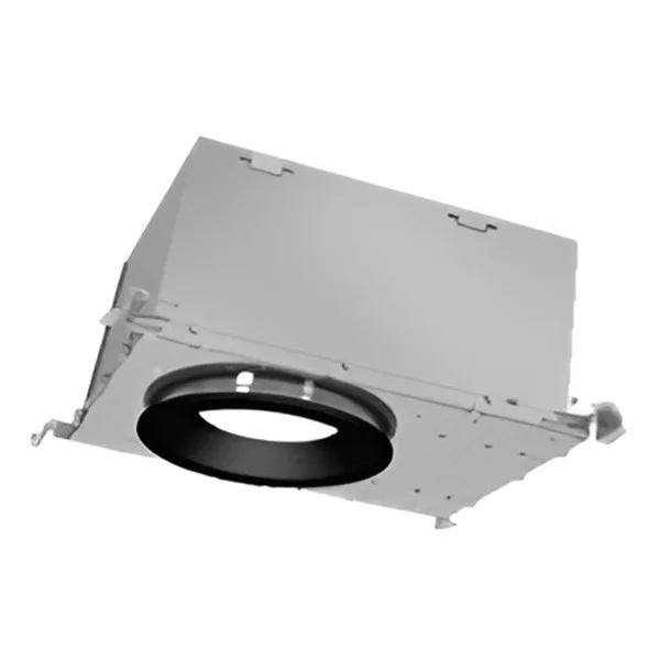 New Construction Large IC 6" Round Downlight, Selectable Lumen, Selectable CCT, Dual Dimming, Medium Beam, Black Refl...