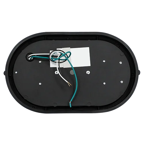 OBH Oval LED Bulkhead, 17W, 120V, 3CCT Selectable (3000K/4000K/5000K), Black - view 4
