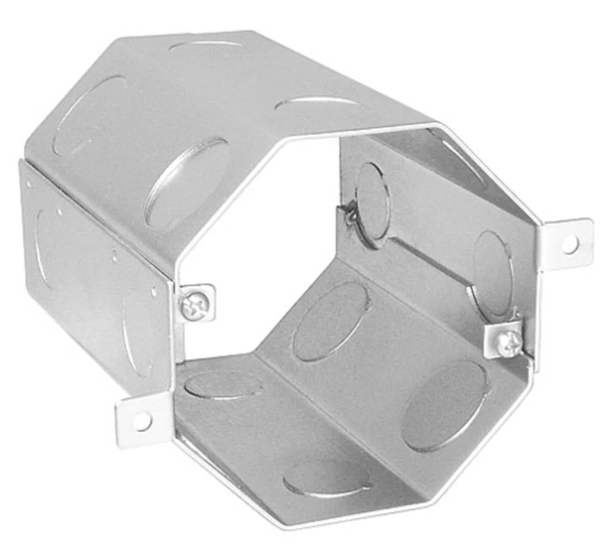 Octagon Concrete Box, 5" Deep - Welded with Conduit KO's