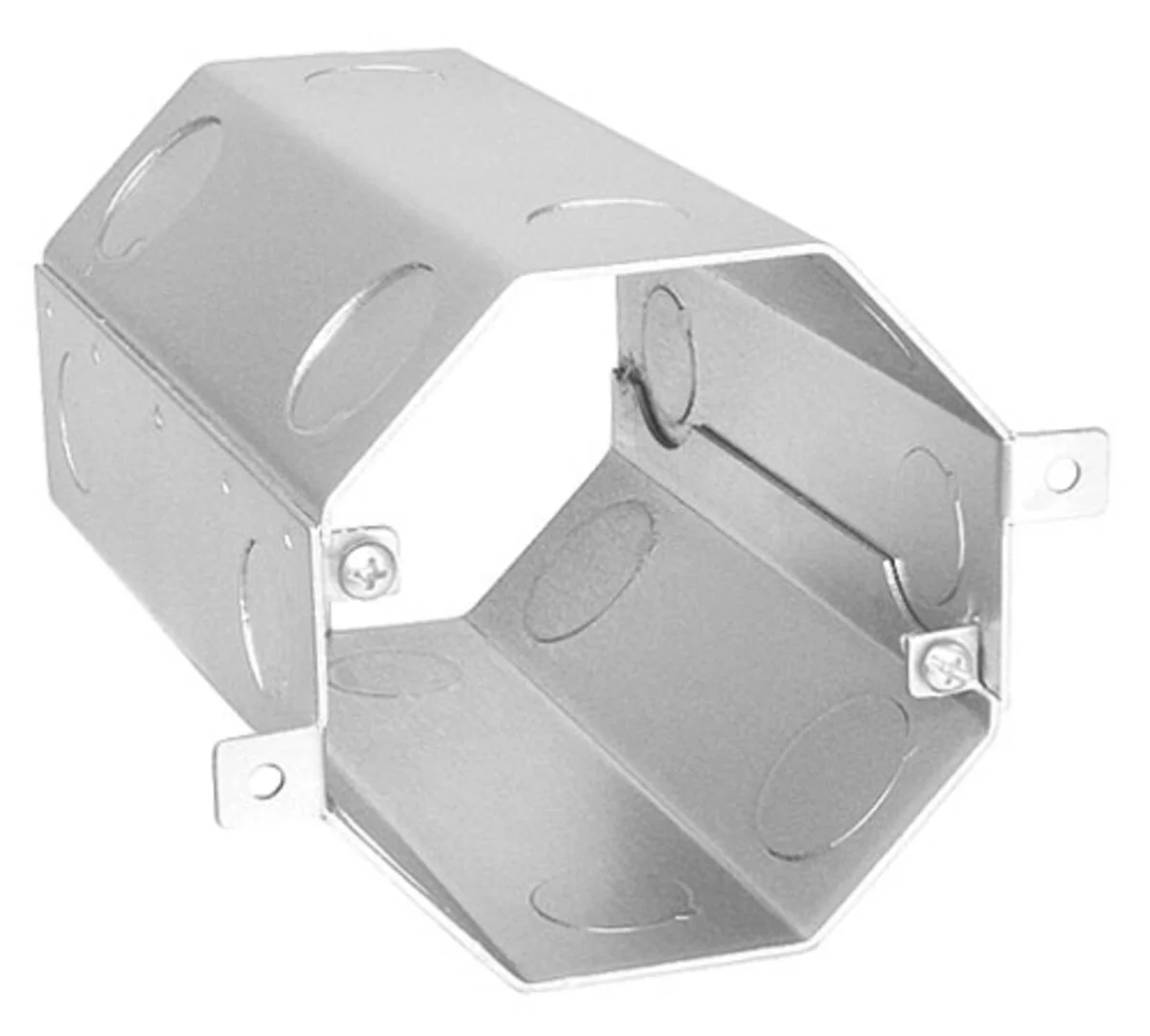 Octagon Concrete Box, 6" Deep, Welded with Conduit KO's