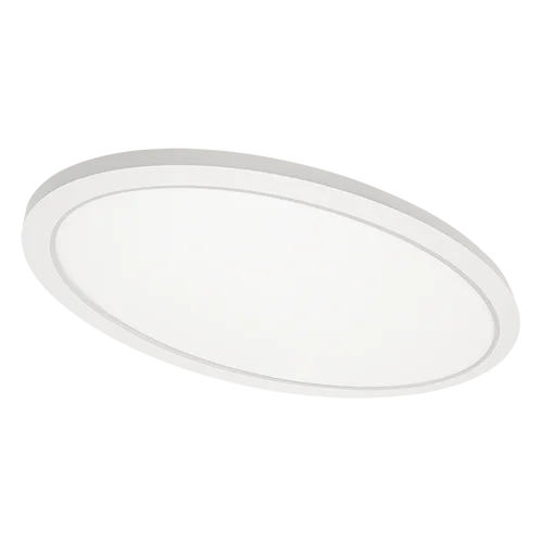 ODL Series LED Oval Surface Mount Panel, 38W, 3400 lm, 120V, Triac Dimming, 3CCT Selectable, White Finish