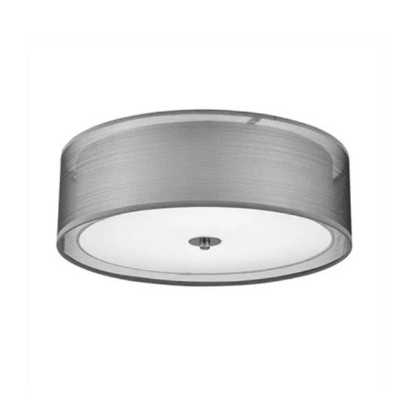 17-Inch 24 W Ceiling and Pendant Fixture, Acrylic/Linen Shade