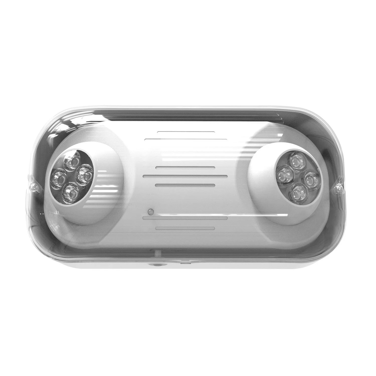 High Output Dual Lamp Emergency Light, Wet Location Rated, White Finish - view 2