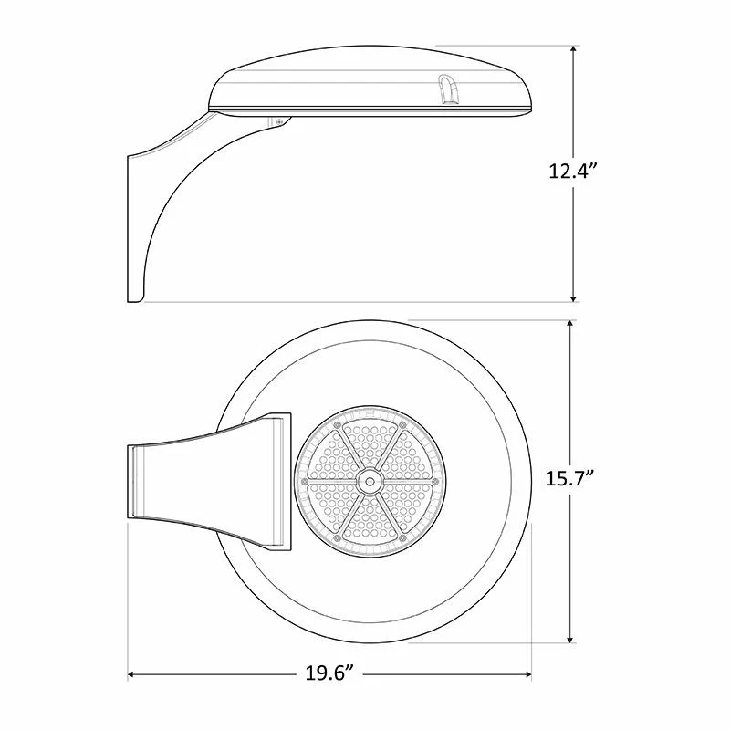Optional Straight Arm for Wall/Post Mounting, Compatible with LGP Series - view 2