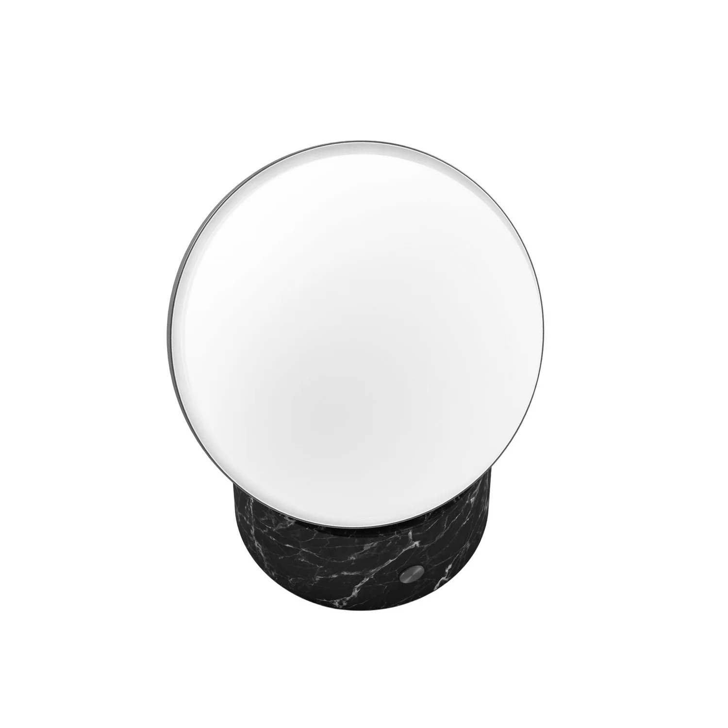 Orb Rechargeable Cordless LED Table Lamp, 3-Levels Brightness Touch Sensor Control, Black Marble / B...
