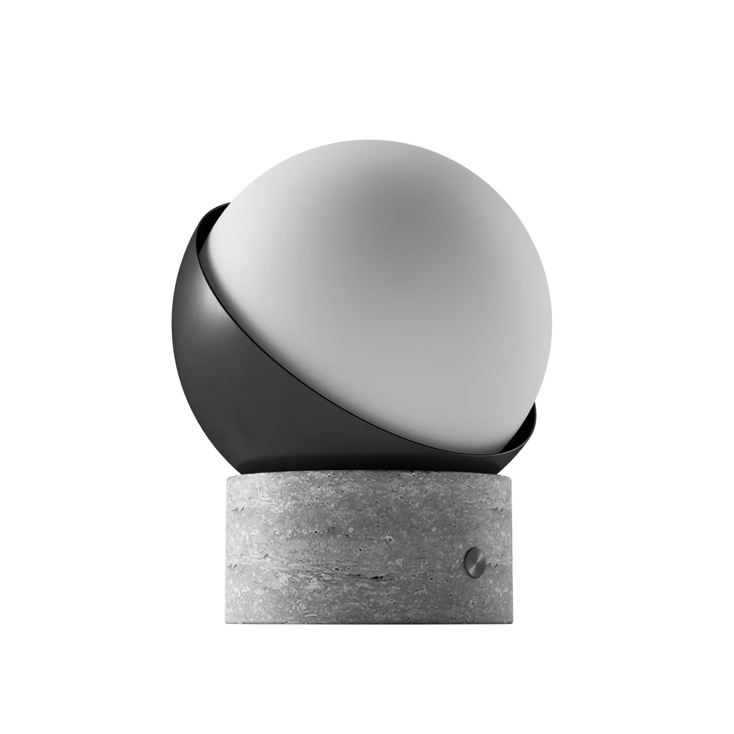 Orb Rechargeable Cordless LED Table Lamp, 3-Levels Brightness Touch Sensor Control, Travertine / Cho...