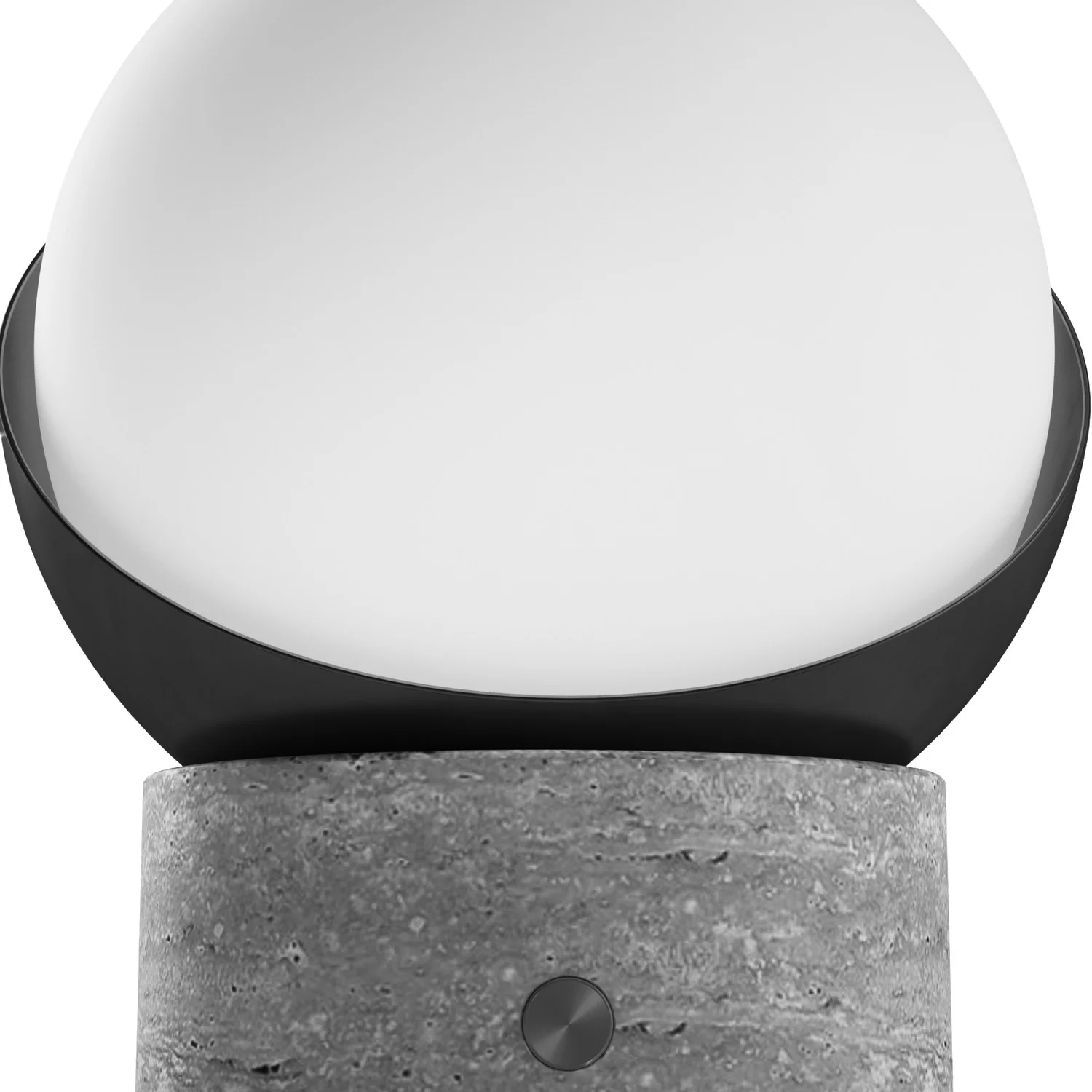 Orb Rechargeable Cordless LED Table Lamp, 3-Levels Brightness Touch Sensor Control, Travertine / Cho...