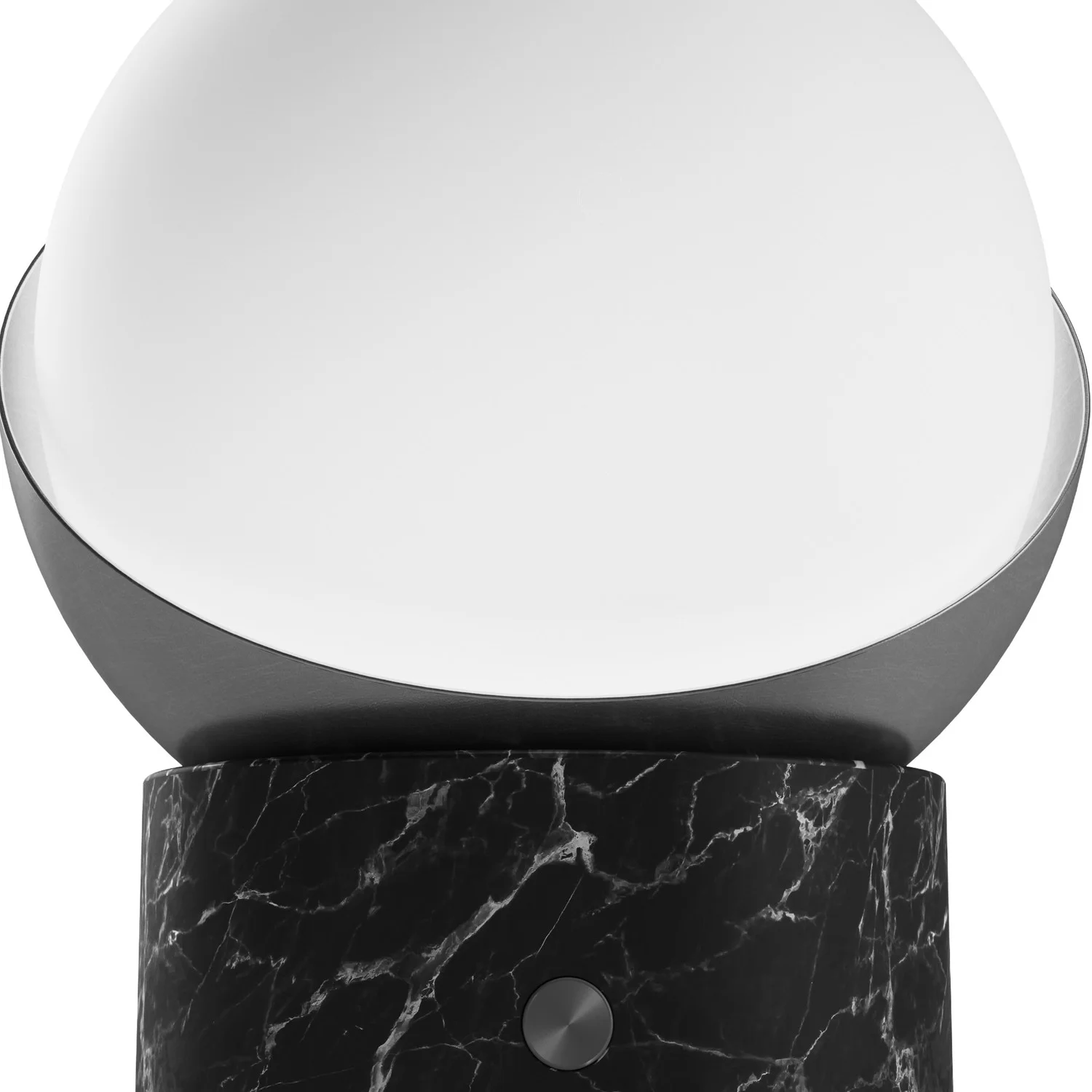 Orb Rechargeable Cordless LED Table Lamp, 3-Levels Brightness Touch Sensor Control, Black Marble / B...
