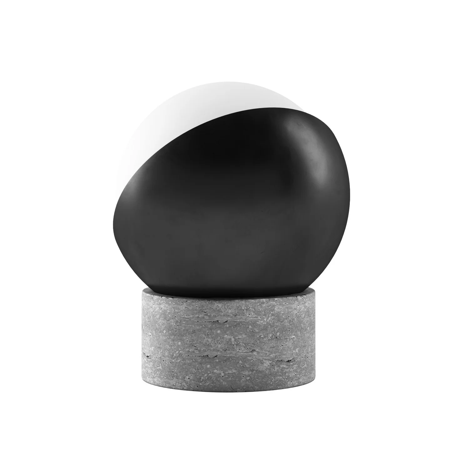 Orb Rechargeable Cordless LED Table Lamp, 3-Levels Brightness Touch Sensor Control, Travertine / Cho...