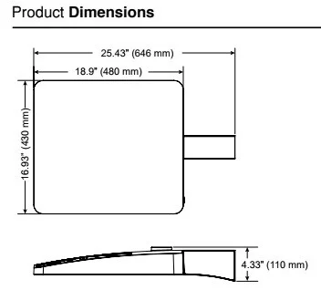 Outdoor Shoebox LED Area Lighting, Large, 300W, Type III - view 2