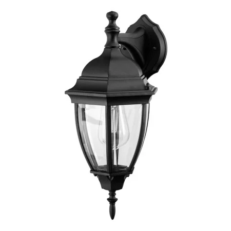 Outdoor Wall Light 8W 2700K Black Clear Glass