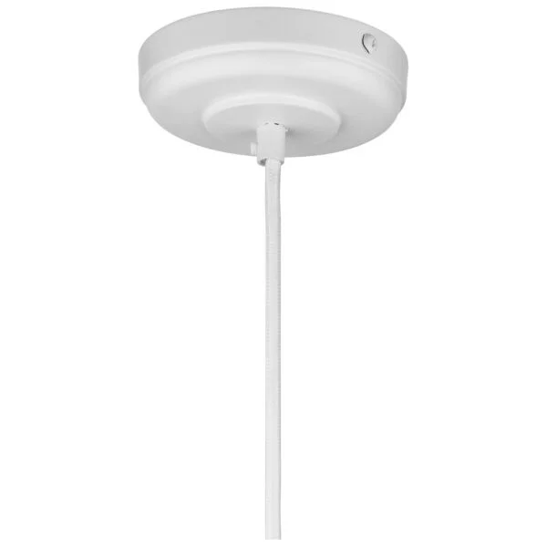 Pendant Vintage Antique Style Fixture, Matte White Finish - view 3