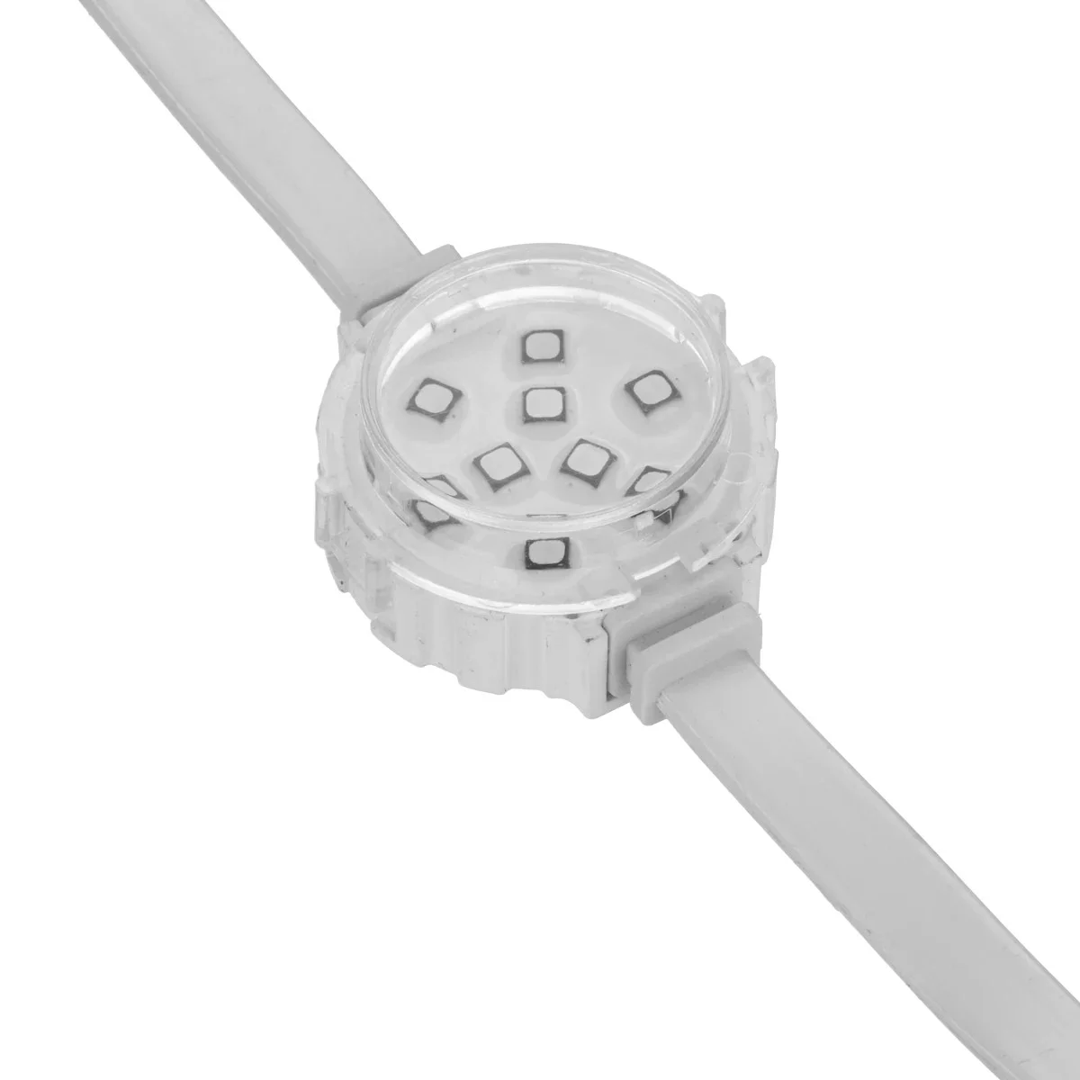 Pixel Dot Light String, RGBW, Transparent Flat Lens, White Housing