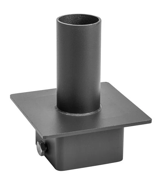 Pole Mount Single 2 3 / 8" Tenon, Top Mount Vertical for 5" Square Pole, Bronze