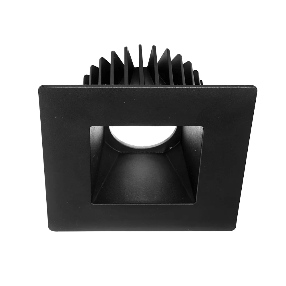 Lotus LED Lights Polycarbonate Square 4" Black Trim