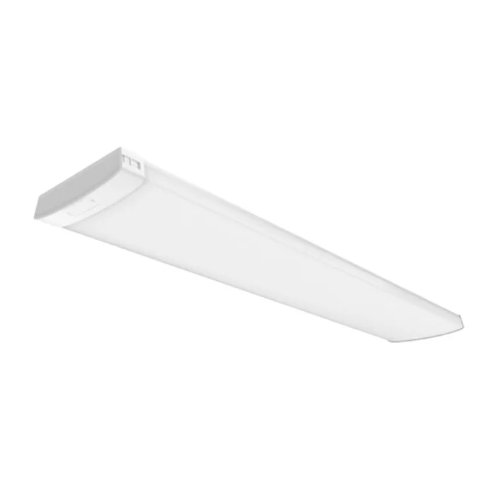 Portor Modern Wraparound, 4', 30W/38W/46W, 3000K/3500K/4000K/5000K/6500K, 120-277V, 0-10V Dimming, White Finish