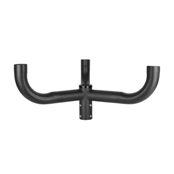 Portor PT-AL-P-BH2-3 Bullhorn Tenon for Round Pole, Triple Bullhorn, Short 180°, Bronze