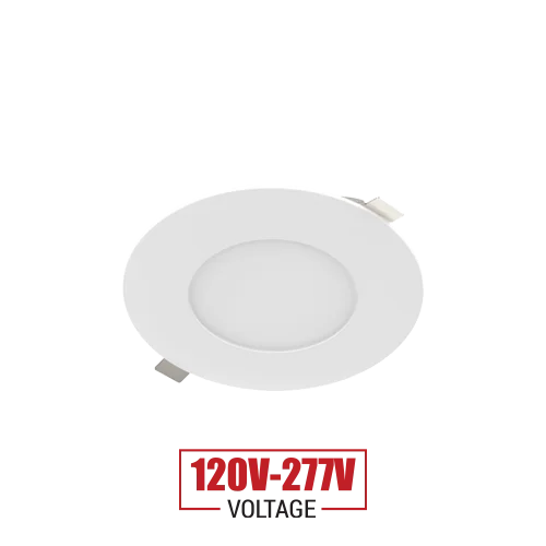 Portor PT-DLS 4" Round Slim Recessed Downlight, 8W, 5CCT Selectable (2700K|3000K|3500K|4000K|5000K), 120-277V, Gen 3