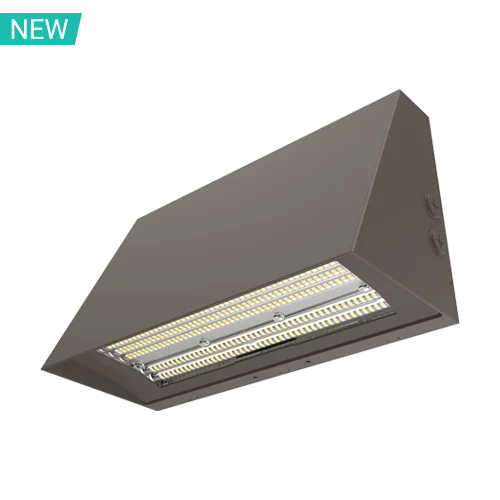 Portor PT-WPF-100-3CPB, 14" Full Cut-Off Wall Pack, 60W|80W|100W, 3000K|4000K|5000K, Adjustable Beam Angle