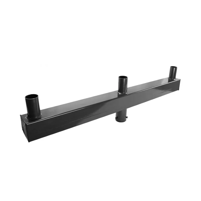 Low Profile Bullhorn with 3 Tenons Inline, Black Oxide Finish, 4" SQ. OD