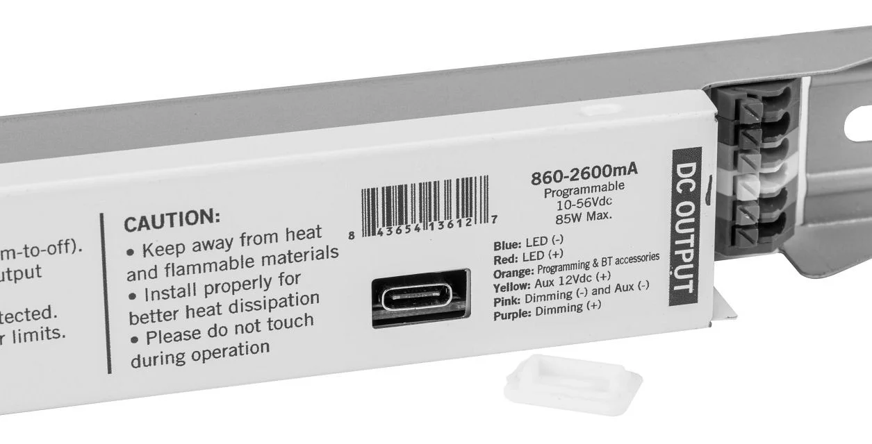 Programmable Constant Current LED Driver, 85W, 860-2600mA Output, 120-277V Input, 0-10V Dimming, Pro...