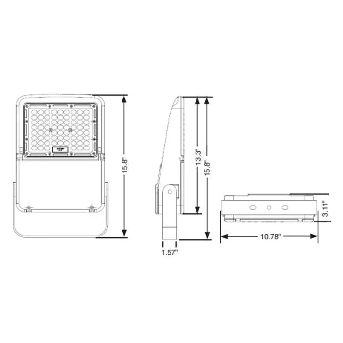 ProLED Select Flood, 70W, Field Selectable CCT: 3000K|4000K|5000K, 120-277V, Yoke Mount - view 2