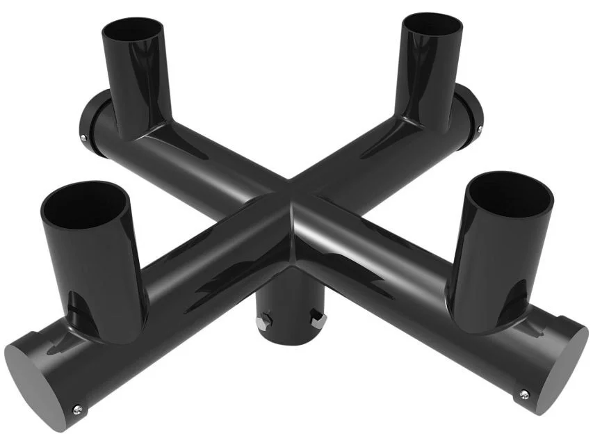 Quad Bull Horn, 90 deg, Slips over 2 3 / 8" Tenon, Bronze