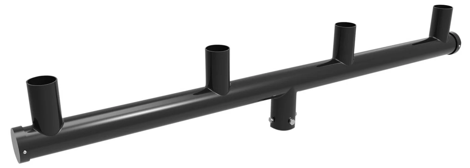 Quad Bull Horn, In Line 180 deg, Slips over 2 3 / 8" Tenon, Bronze