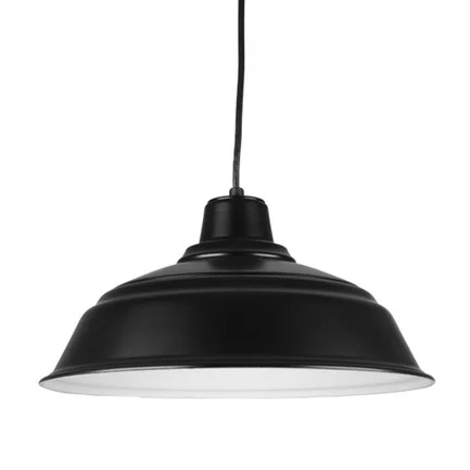 Quick Ship Classic Warehouse Shade Cord-Hung Pendant, 17" Shade