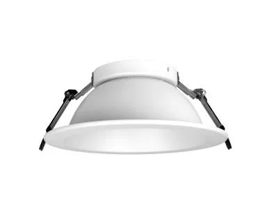 Recessed Architectural Downlight, 8" Round Reflector, White Trim