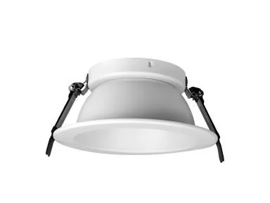 Recessed Architectural Downlight Reflector, 6" Round, White Reflector, White Trim, TAA Compliant