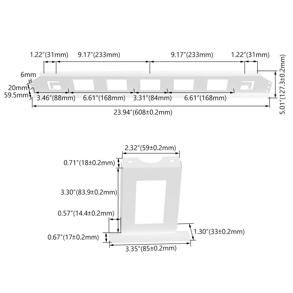 Recessed Mounting Kit, 2FT Architecture Selectable LED Linear Light - view 2