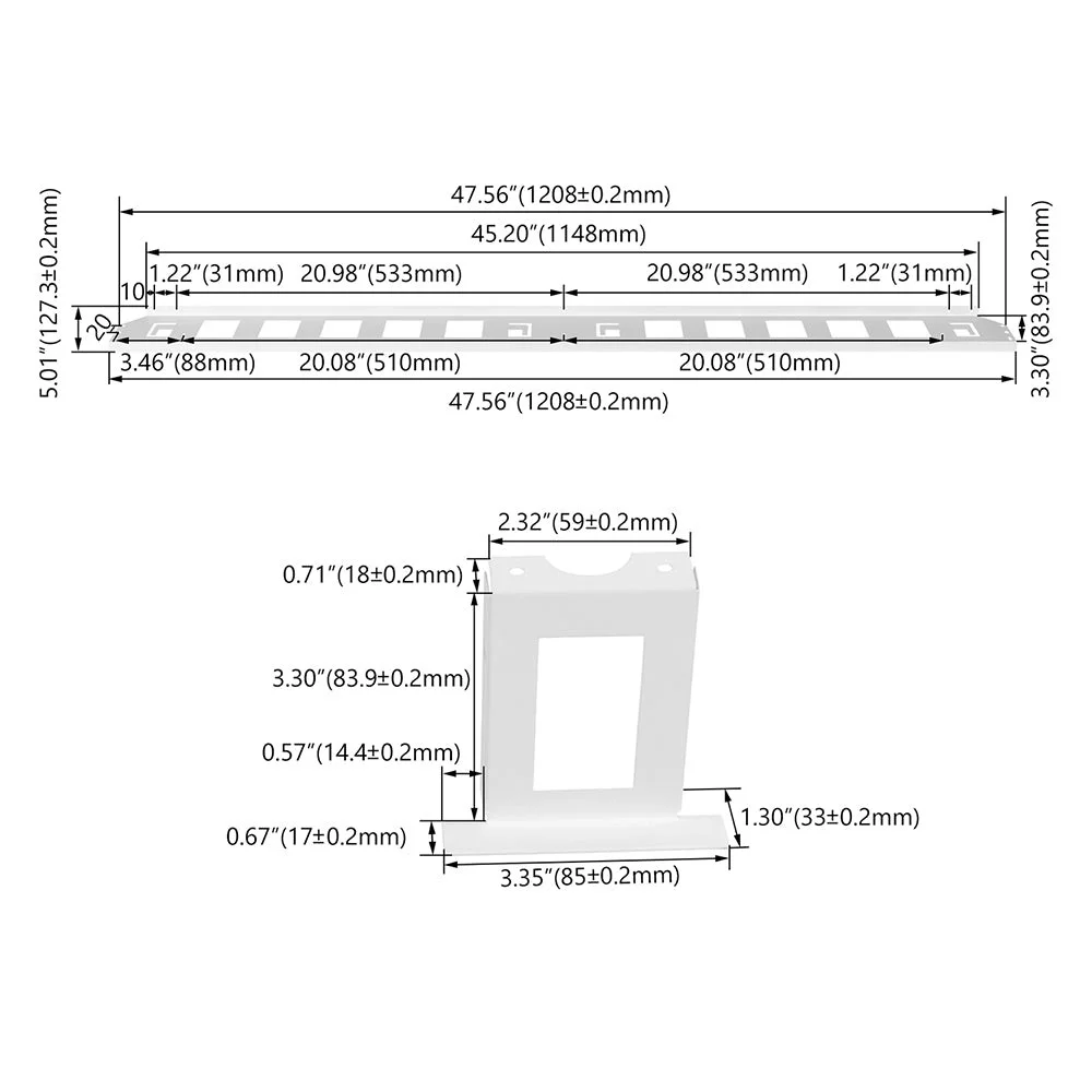 Recessed Mounting Kit for 4FT Architecture Selectable LED Linear Light - view 2