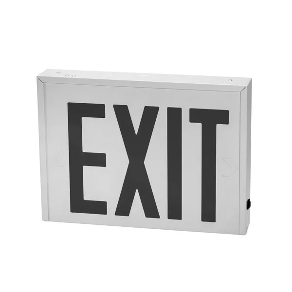 Red Exit with Battery Backup, Steel NYC Approved