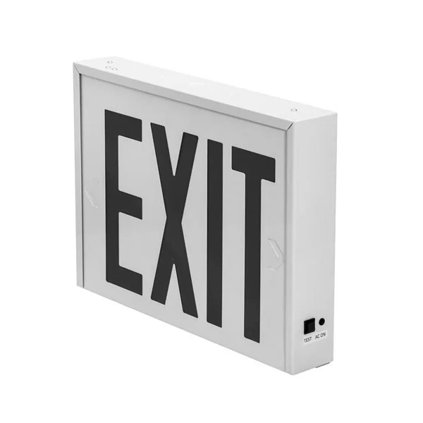 Red Exit with Battery Backup, Steel NYC Approved - view 2