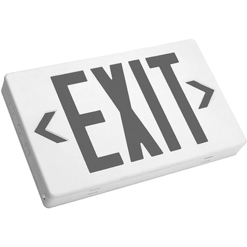 Red Letters LED Exit Sign, Single/Double Faceplate Emergency Battery Backup - view 2