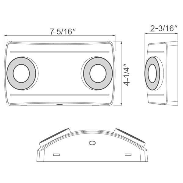 Compact Emergency Light with Narrow Focal Lens - view 2