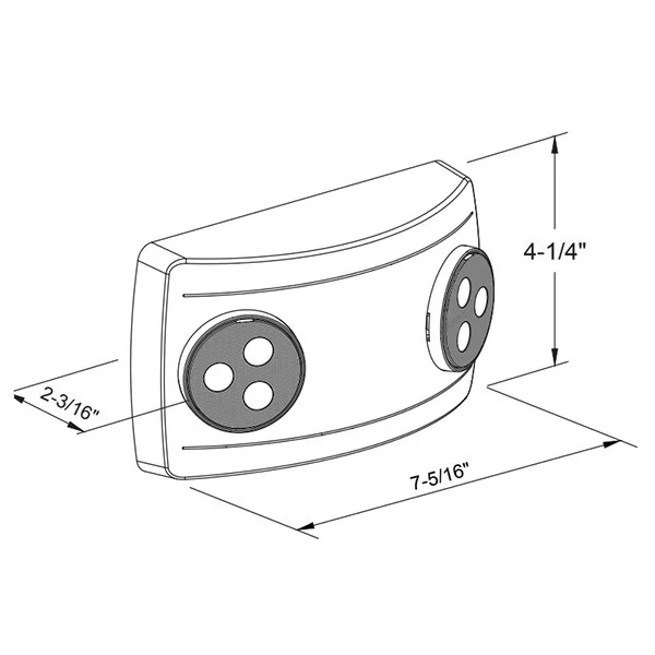 REL21 Series, Compact High Output Emergency Light, Black Housing - view 2