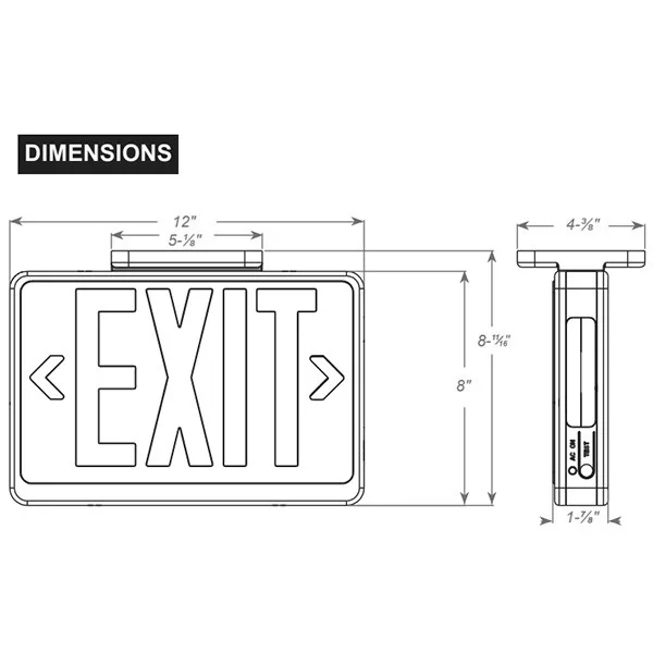 Remote Capable Thermoplastic Exit Sign, Single/Double Face - view 2