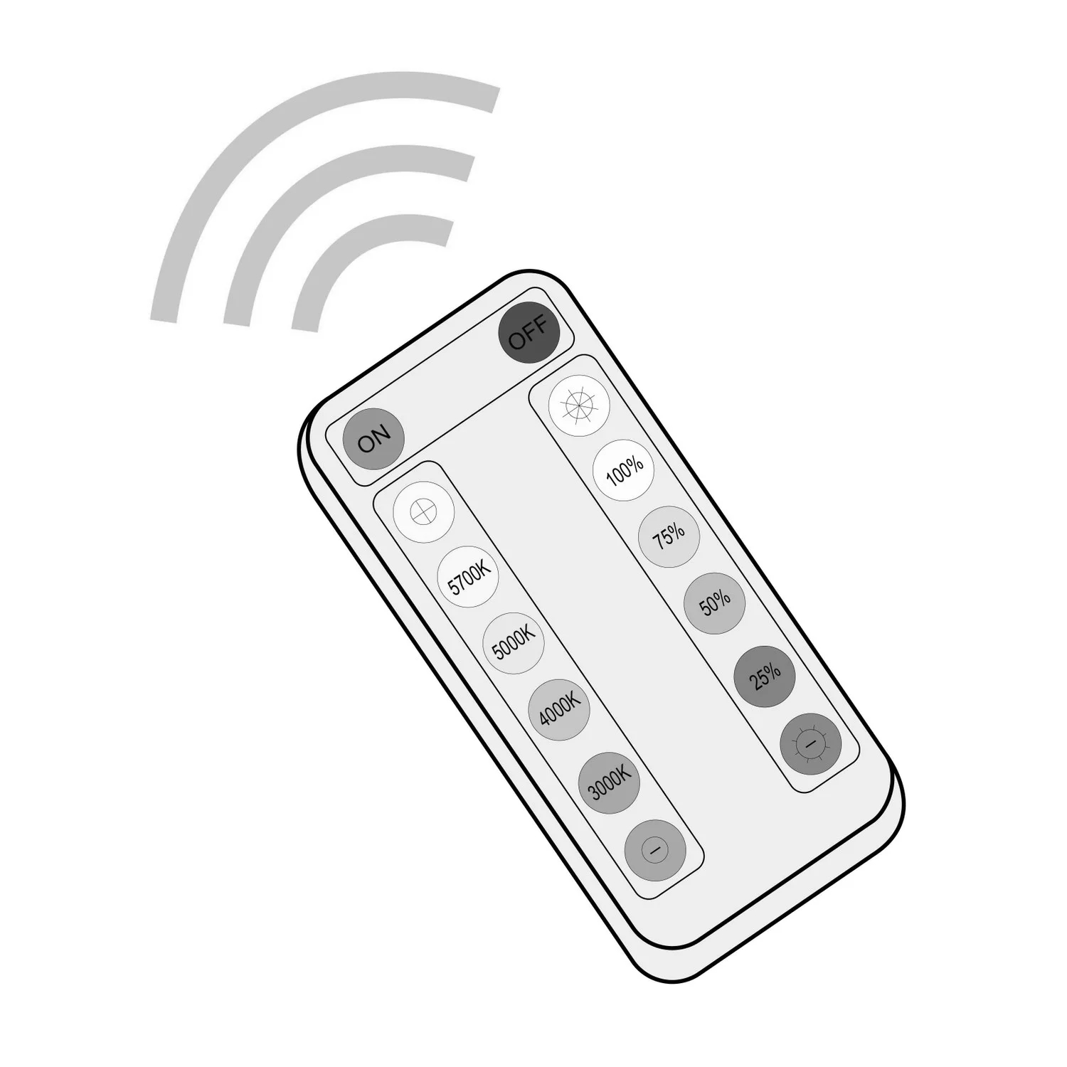 Remote Control For Multi-Color Temp. & Power Outdoor Fixture, 50ft Range