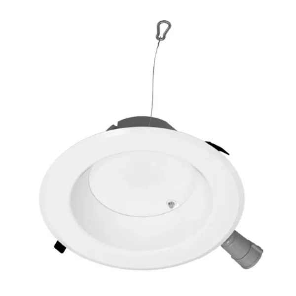 Retrofit Commercial Downlight, 10", Emergency Battery Ready, Lumen Selectable, Color Selectable, White Reflector/Whit...