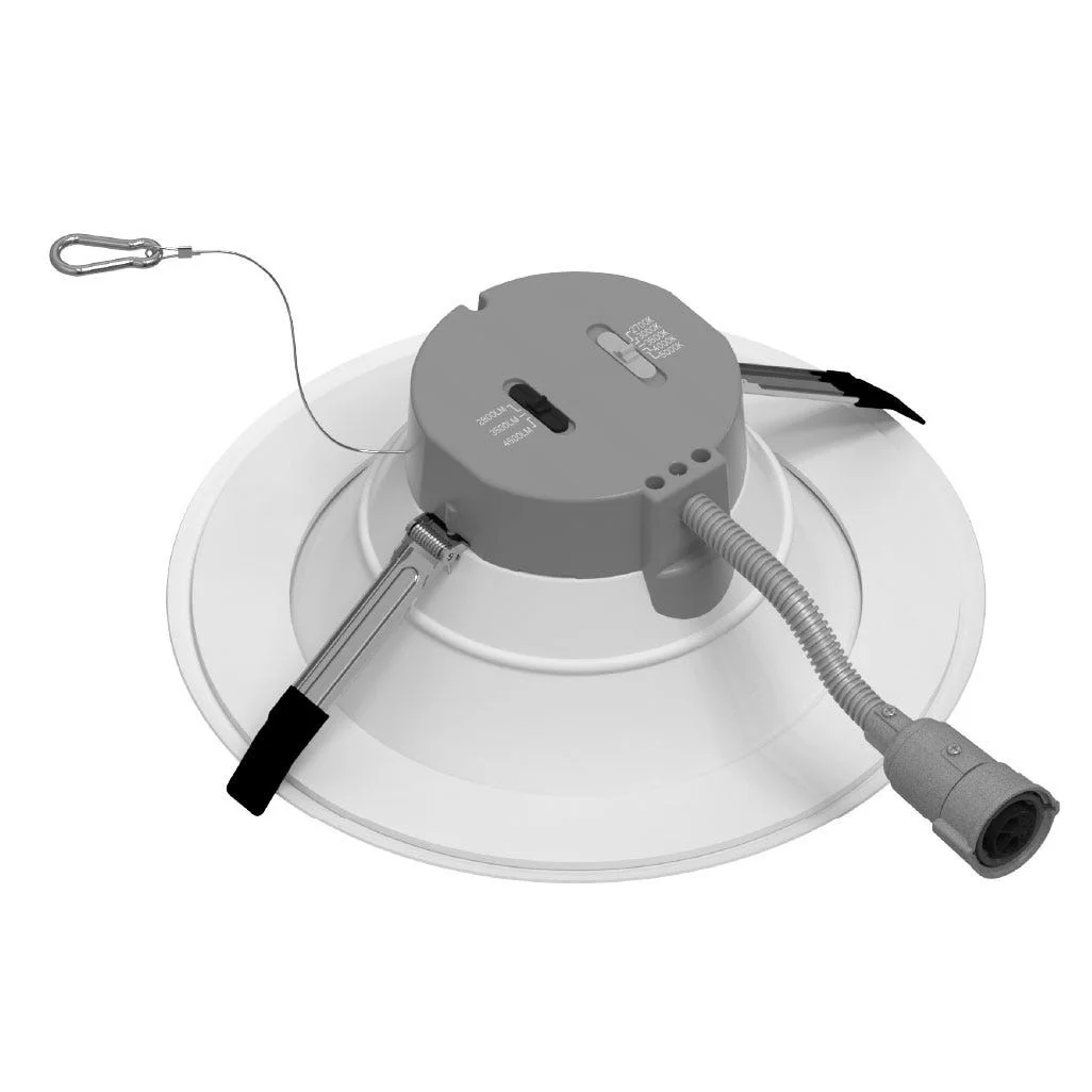 Retrofit Commercial Downlight, 10", Emergency Battery Ready, Lumen Selectable, Color Selectable, Whi...