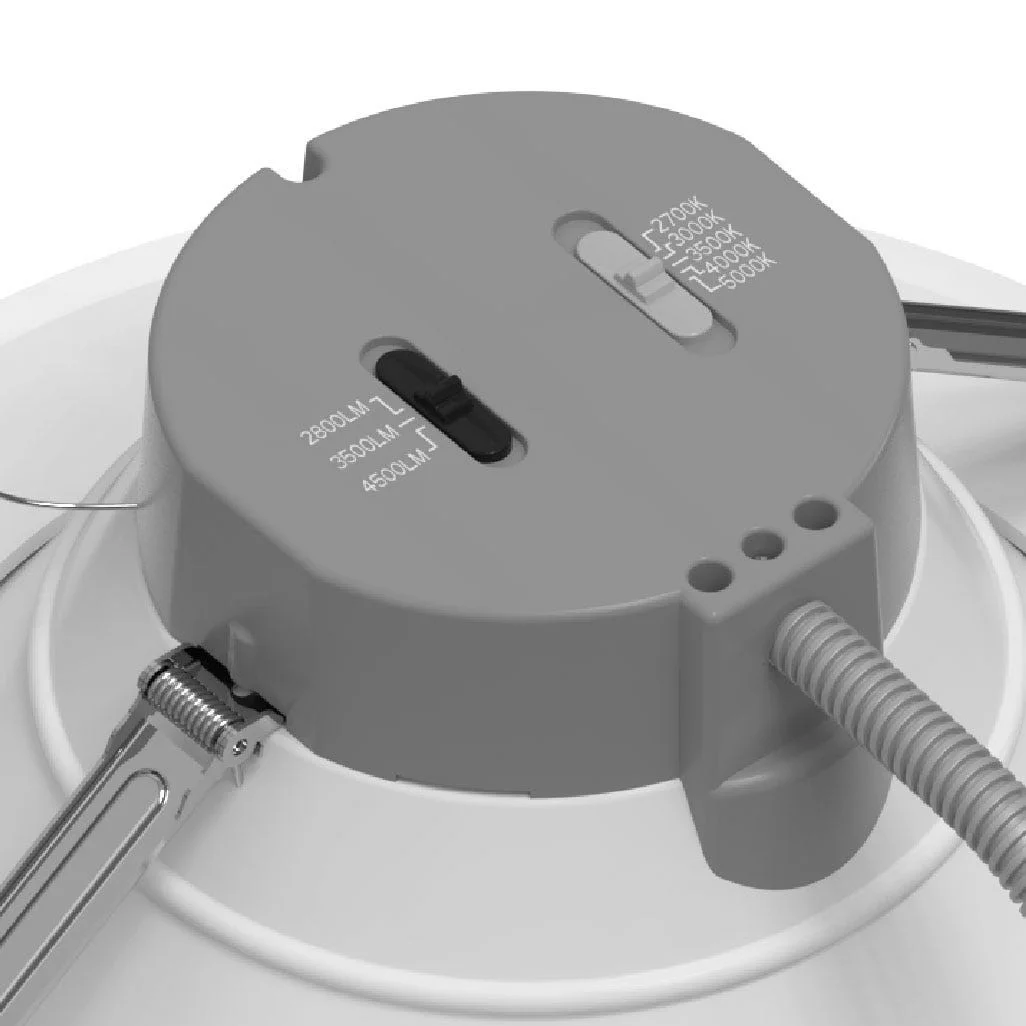 Retrofit Commercial Downlight, 10", Emergency Battery Ready, Lumen Selectable, Color Selectable, Whi...