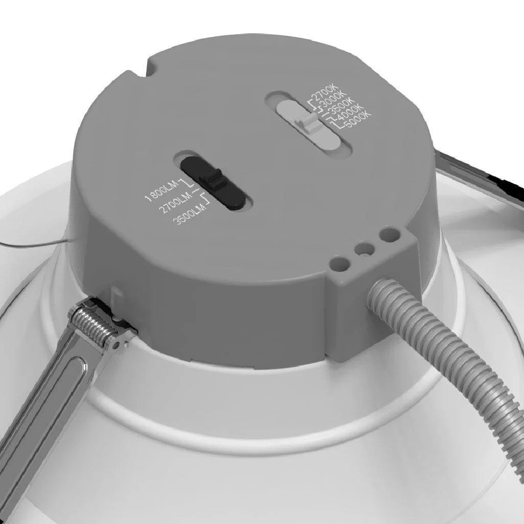 Retrofit Commercial Downlight with Emergency Battery Backup, 8", Lumen Selectable, Color Selectable ...